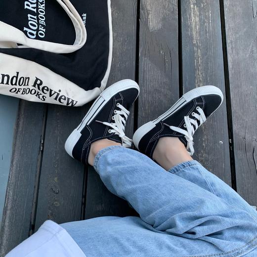 早春新品【日系百搭 复古帆布鞋】INS杏色休闲百搭 复古帆布鞋 商品图1