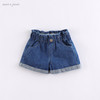 马克珍妮夏装女童木耳边腰头牛仔短裤220782 商品缩略图1