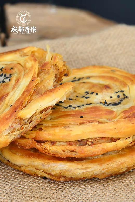 【产地直发】成都手作军屯锅魁，健康新鲜，酥脆化渣，香飘四溢，馅多味美，好吃不腻 商品图13