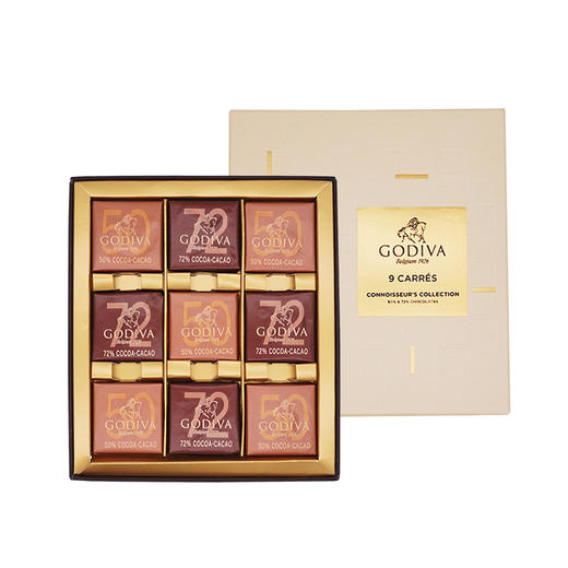 临时下架 GODIVA歌帝梵商务鉴赏家系列 休闲零食 巧克力礼盒9片装 商品图0