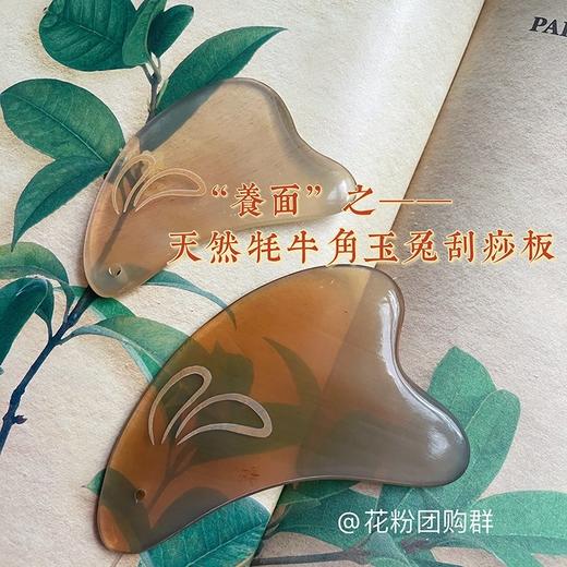 疏通经络 提升紧致皮肤 大小玉兔牛角刮痧板 商品图0