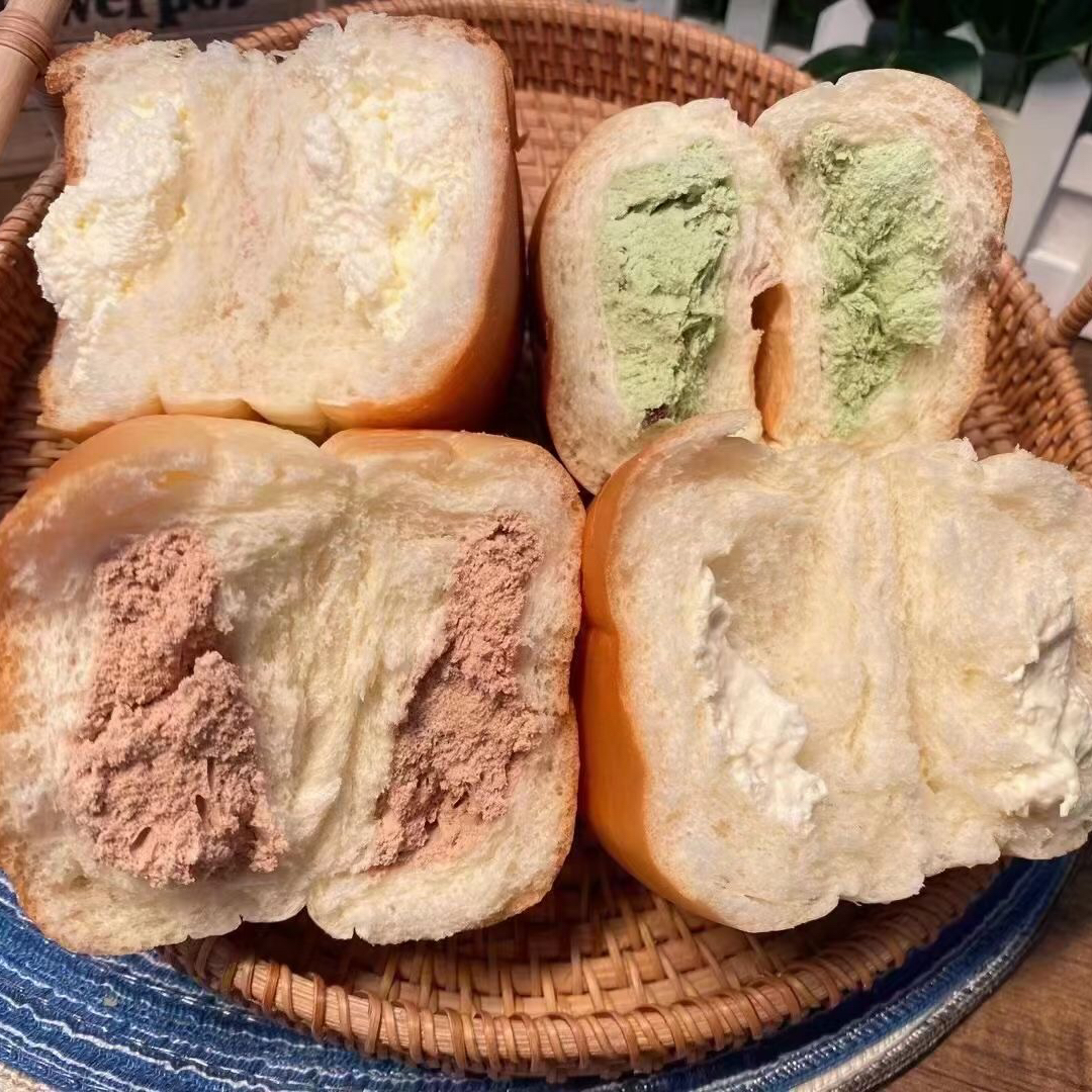 冰淇淋口感网红日式冰面包爆浆面包冰淇淋面包一个70g