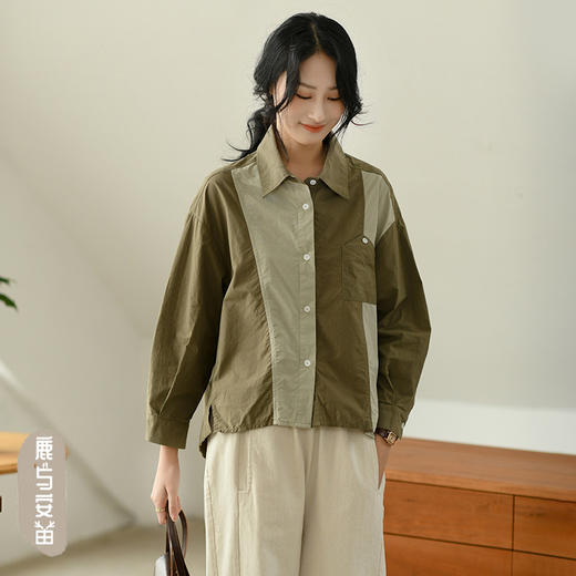【鹿与安迪】春季新款小众日系休闲衬衫5688 商品图0