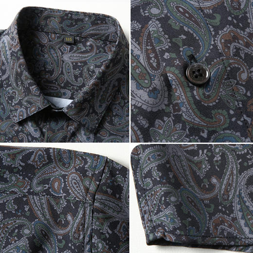 一口价【新款DM】特大码大依优型大码多款印花短袖衬衫男士商务休闲衬衫加肥加大宽松衬衣免烫宽松个性 商品图4