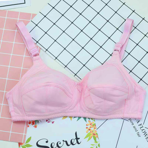 上海旗袍厂YY-328内衣妇女妈妈背心舒适软棉文胸无钢圈薄款无海绵布文胸 商品图4