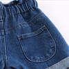 马克珍妮夏装女童木耳边腰头牛仔短裤220782 商品缩略图5