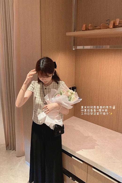 【金蘑菇菇 9分糯米裤】小个子阔腿垂感针织九分休闲裤 商品图5