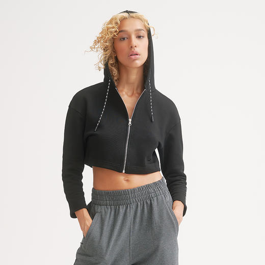 TITIKAACTIVE运动健身夹克外套休闲开衫连帽短款上衣女1OT50942 商品图0