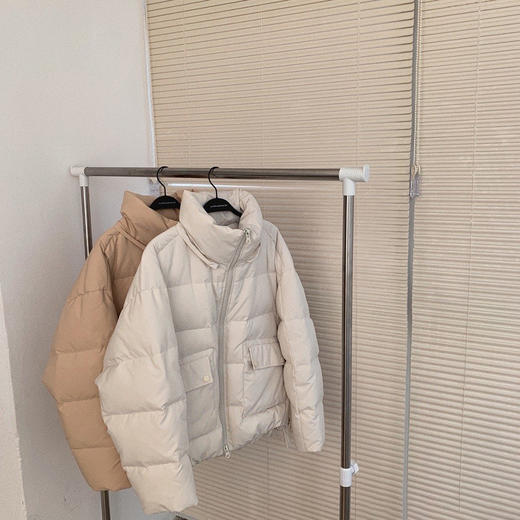 福利 金蘑菇菇【挪威小白熊】麦穗黄M码 可拆卸帽子～实穿轻便短款羽绒服 商品图1