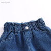 马克珍妮夏装女童木耳边腰头牛仔短裤220782 商品缩略图3