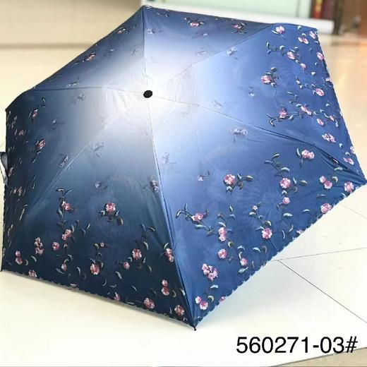 优品堂《华晨绣春》五折黑胶防紫外线手机伞 商品图3