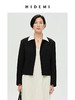 HIDEMI 简约一粒扣翻领式短款夹克西服外套 白色/黑色（小白领） 商品缩略图3