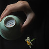 忘言造物月边影茶碗绿地粉彩水仙花开窗描金陶瓷盖碗手绘 容量120ml 口径8.8cm 高7.8cm 商品缩略图2