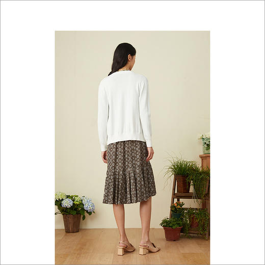 YINER音儿2022春季新款金属钮扣V领针织开衫外套8c32106330 商品图1