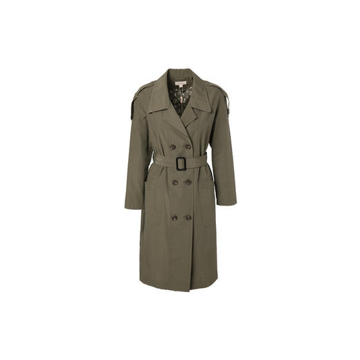 YINER音儿022春季新款军绿系带高腰显瘦气质中长款风衣8c32107050 商品图4