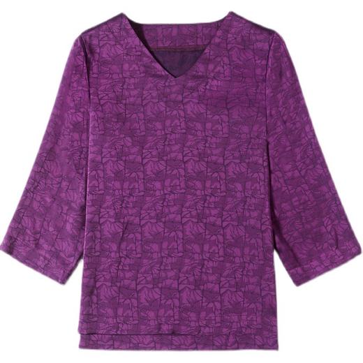 2022春夏新款V领宽松套头大码纯色中袖打底衫上衣纯色T恤  KQL2253 商品图5