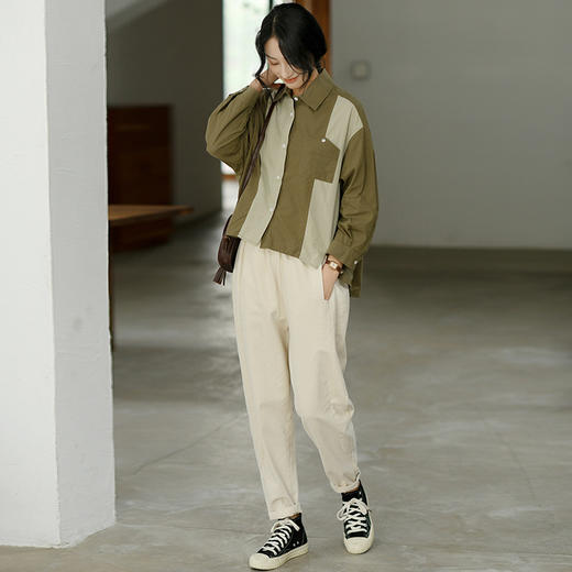 【鹿与安迪】春季新款小众日系休闲衬衫5688 商品图1