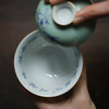 忘言造物碧叶垂清露茶碗绿地青花手绘秋葵内诗文描金盖碗 容量120ml 口径8.8cm 高8.2cm 商品缩略图4