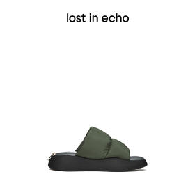 lost in echo 2022春季新款 填充感金属环收纳沙发拖鞋男款