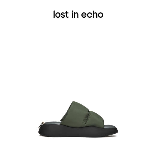 lost in echo 2022春季新款 填充感金属环收纳沙发拖鞋男款 商品图0