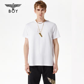 BOYLONDON短袖T恤男女同款22春夏新品烫金印花街头风上衣B221NO100101