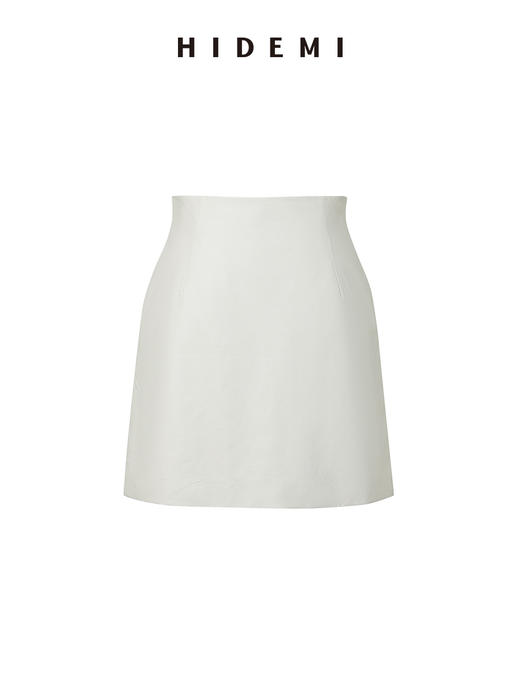 HIDEMI 水泥灰白褶皱做旧感环保皮V领西装皮衣皮裤套装 商品图14