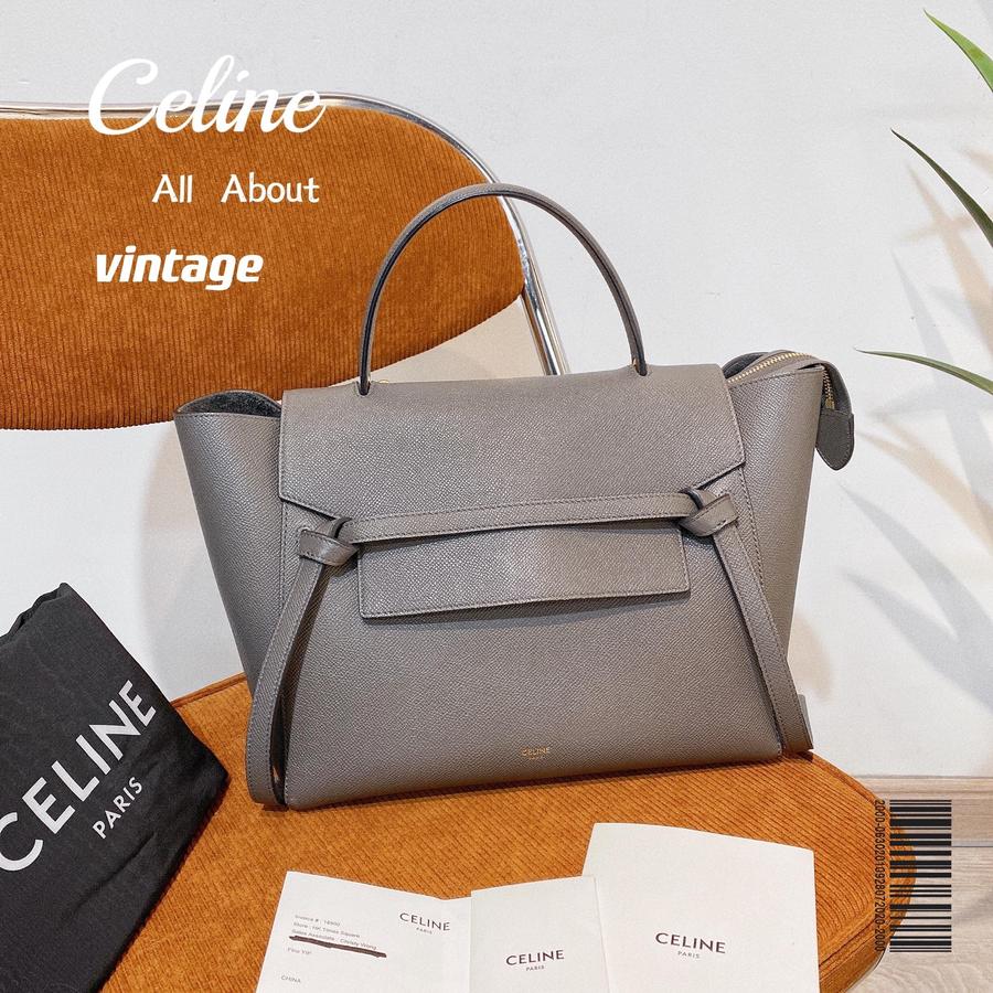 celine mini 大象灰 牛皮 鲶鱼包