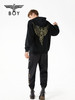BOYLONDON连帽卫衣男女同款22春夏新品黑金潮酷廓形套头衫B221NO401802 商品缩略图3