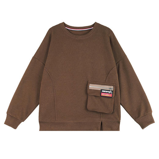 卫衣女2022年春秋时尚短款侧边开叉上衣超宽松气质减龄外套 QB-NSF9689 商品图4