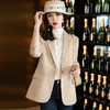 2022春季新款小西装外套女修身气质短款小个子毛呢西服外套  YX-A6129 商品缩略图0