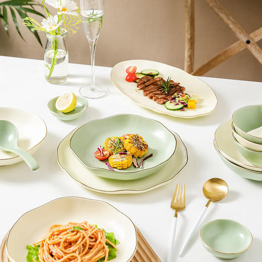 碗碟盘套装家用轻奢现代北欧陶瓷餐具高颜值整套创意碗盘碗筷 商品图7