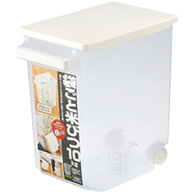 【日本原装进口米桶】利快Inomata米桶大容量翻盖米箱收纳箱多功能 米箱 10kg