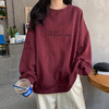 2021新款秋季韩版港风简约字母学生上衣宽松薄款长袖卫衣女装外贸 商品缩略图1