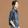 立领格子百搭牛仔外套女2022年春装新款韩版休闲短款棒球服 GYM-D1533 商品缩略图2
