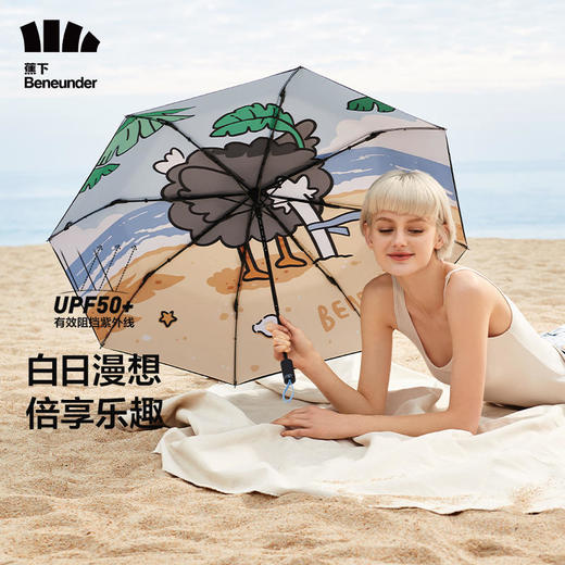 【22年新品】蕉下国潮鸵马斯太阳伞女小巧双层黑胶隔热防晒UPF50+晴雨两用伞 商品图0