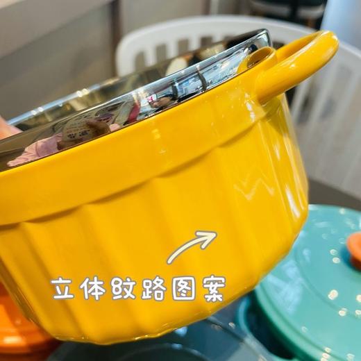 不锈钢带盖泡面碗学生宿舍保温饭盒可爱便携防汤男女上班族便当盒 商品图7
