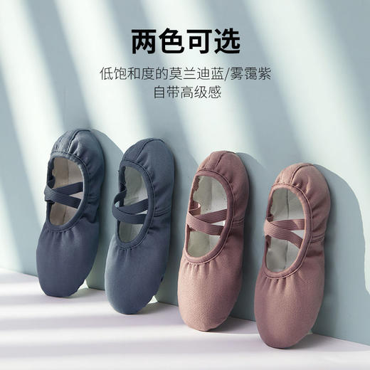 免系带舞蹈鞋女软底练功猫爪鞋瑜伽形体芭蕾舞训练鞋加绒跳舞鞋男 商品图0