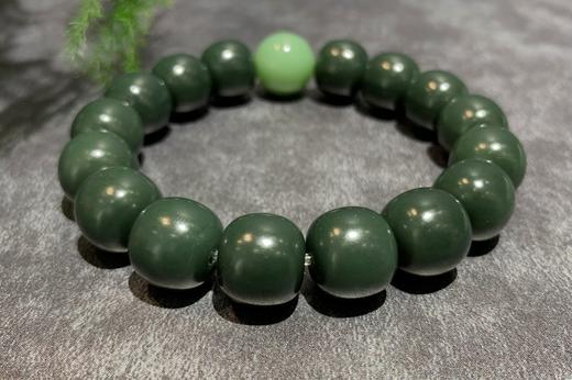 【御珠宫坊】和田玉黑青手串 商品图1