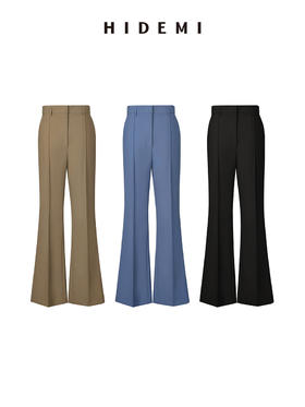 HIDEMI简约设计感微喇九分裤