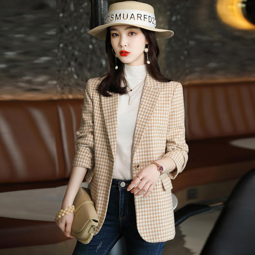 2022春季新款小西装外套女修身气质短款小个子毛呢西服外套  YX-A6129 商品图2