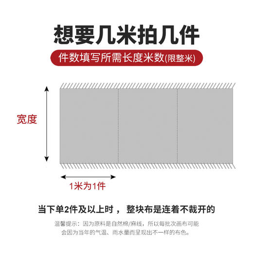 中盛画材 亚麻混纺细纹涂层油画布5123幅宽1.70米油画框布颜料用 商品图4
