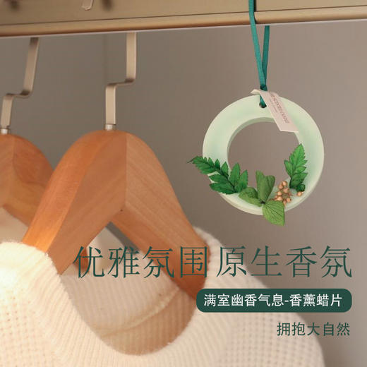 「植物萃取！感受大自然芬芳」香薰蜡片 衣橱卧室卫生间祛味干花挂件清新芳香居家日用生日礼品 商品图2