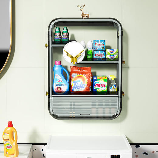 免打孔多层卫生间置物架洗手间洗漱台壁挂式化妆品架子手办收纳架 商品图5