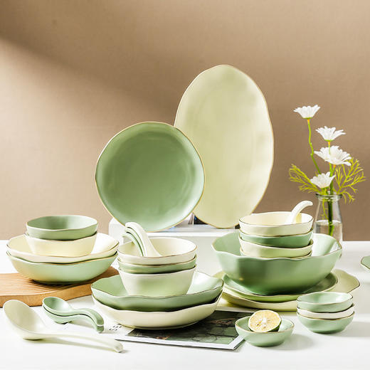 碗碟盘套装家用轻奢现代北欧陶瓷餐具高颜值整套创意碗盘碗筷 商品图1