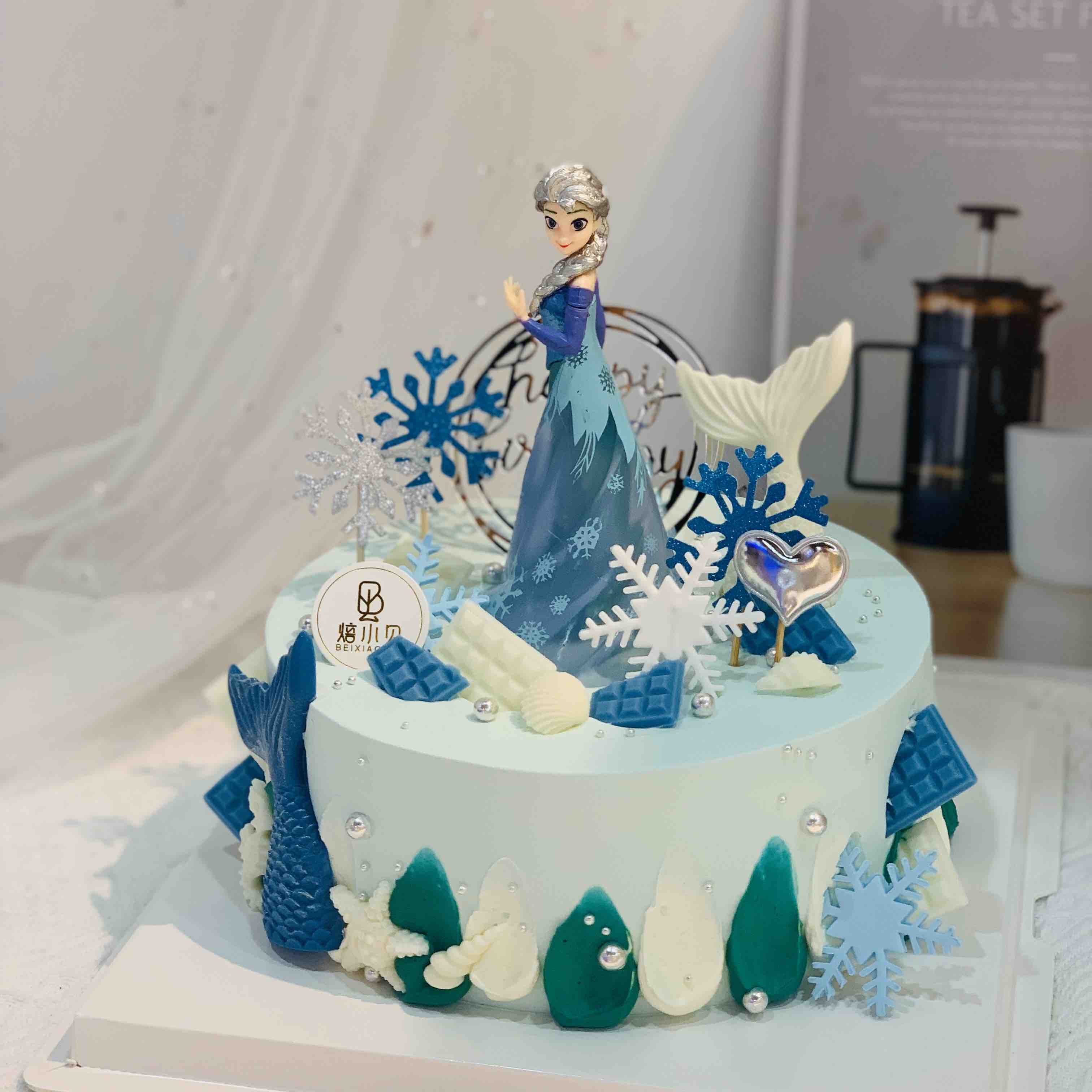 艾莎公主——女孩儿童卡通生日蛋糕