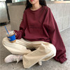 2021新款秋季韩版港风简约字母学生上衣宽松薄款长袖卫衣女装外贸 商品缩略图0