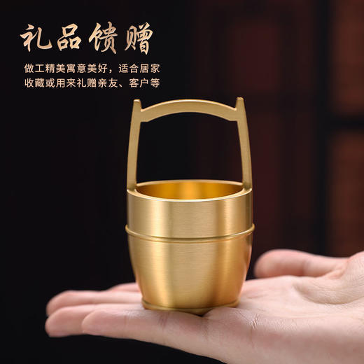 一桶金摆件纯铜摆件摆件迷你铜摆件创意礼品纯铜水桶OPP 商品图4