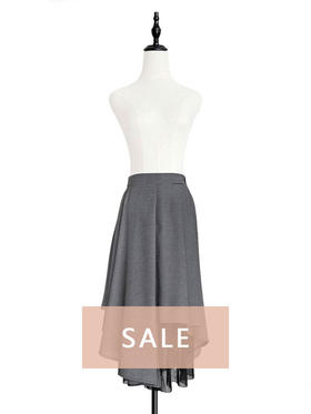 TYNVIE 纱质拼接不对称裙摆裙裤