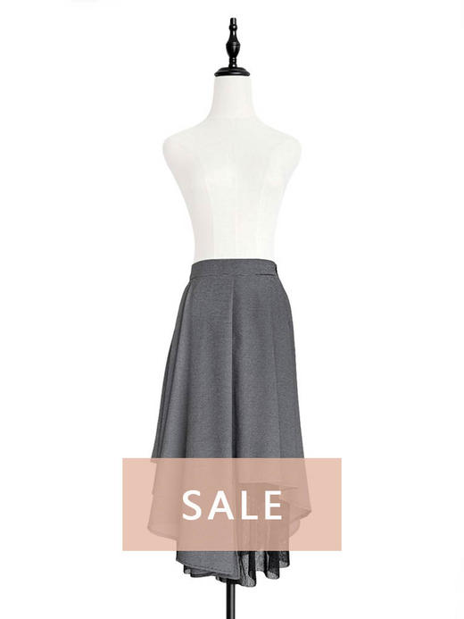 TYNVIE 纱质拼接不对称裙摆裙裤 商品图0