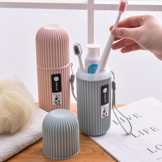 漱口刷牙杯子简约牙缸牙膏套便携式旅行套装情侣牙刷盒牙具收纳盒 商品图7